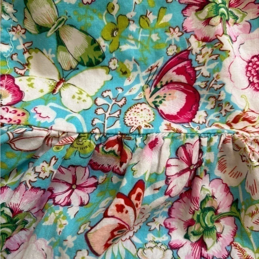 Tutu & Lulu turquoise floral bubble romper 6-12 m